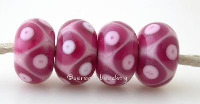 Triple Pink Offset Dots bubble gum, rubino, and streaky pink triangle dot beads 6x11 mm price is per bead Glossy,12mm,Glossy,13mm,Glossy,14mm,Glossy,15mm,Matte,12mm,Matte,13mm,Matte,14mm,Matte,15mm
